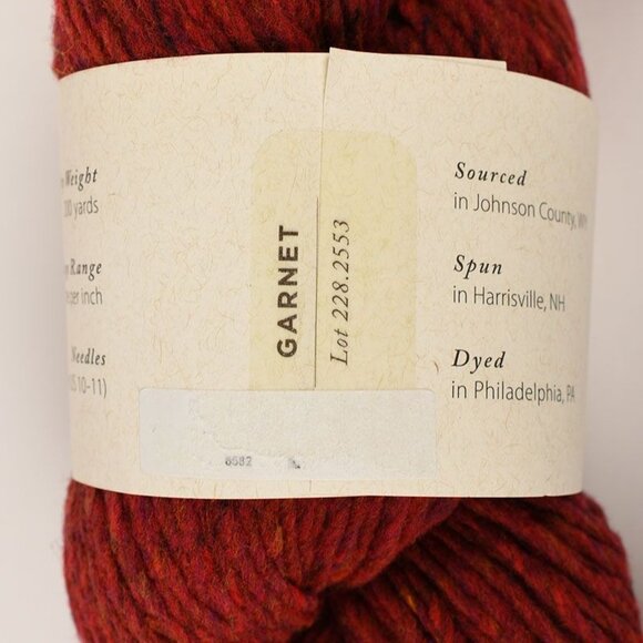Brooklyn Tweed Quarry 3 Skeins Chunky Weight Yarn Wool Color Garnet - Picture 3 of 3